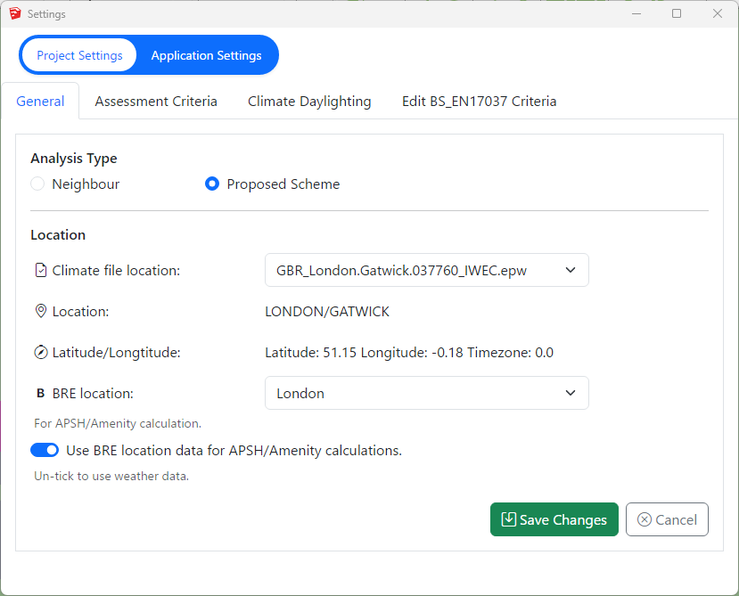 Sketchup Climate File Location